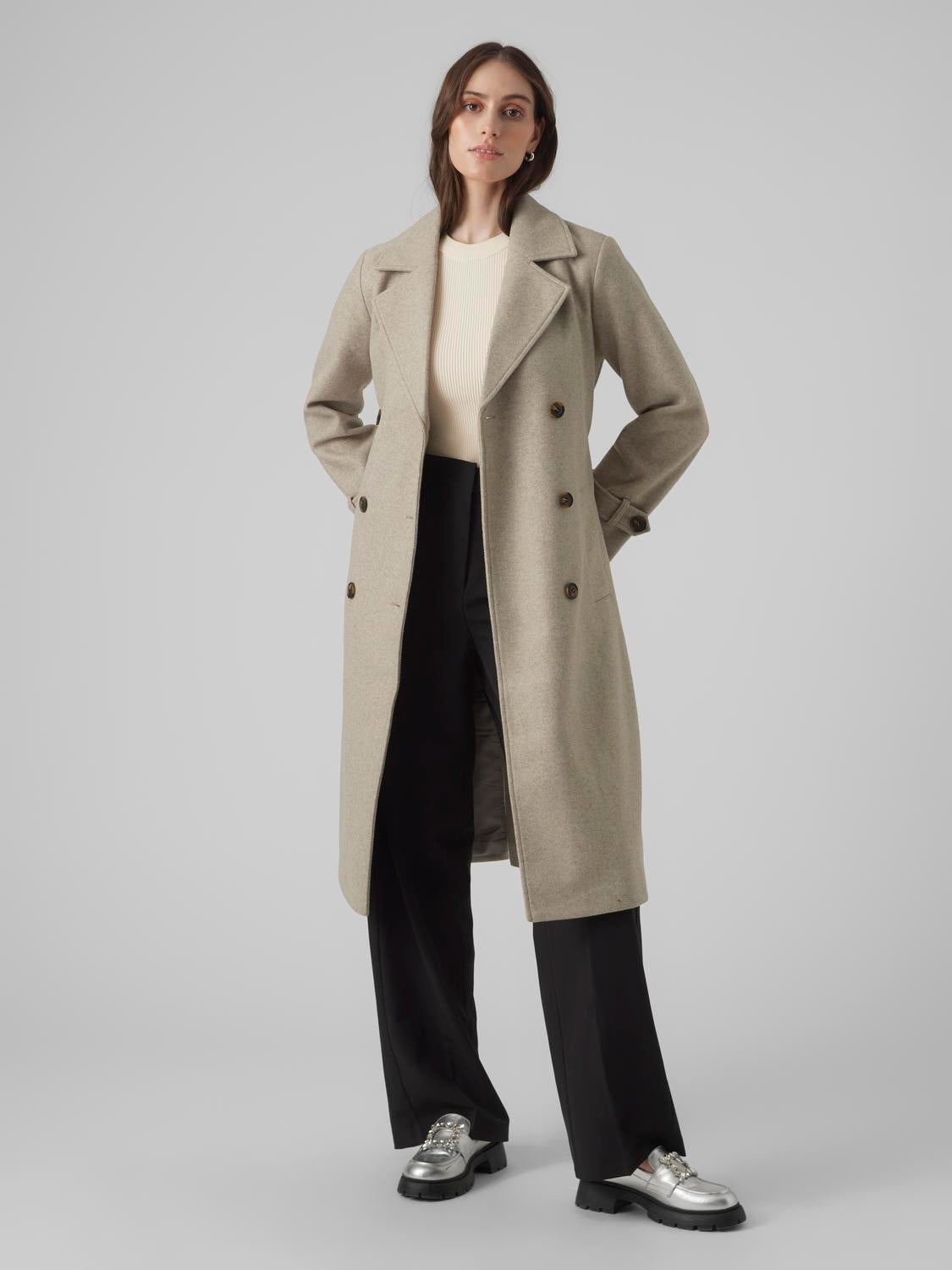 Vero moda long sales trench coat