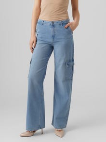 Vero Moda VMNORTH Mid Rise Locker geschnitten Jeans -Medium Blue Denim - 10289887