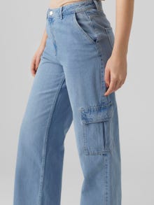 Vero Moda VMNORTH Medelhög midja Lös passform Jeans -Medium Blue Denim - 10289887