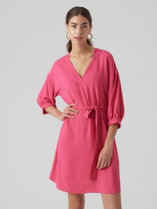 Vero Moda VMUNYE Short dress -Pink Yarrow - 10289932
