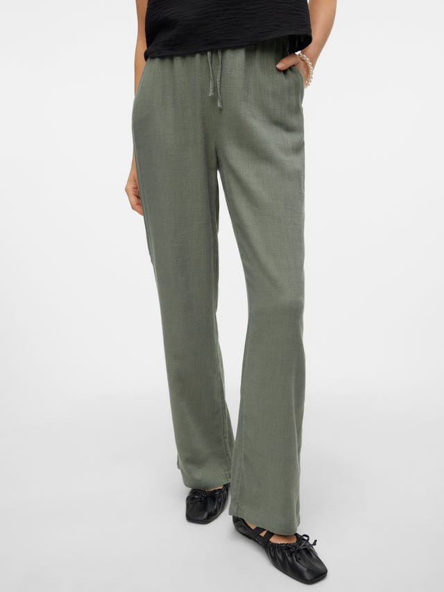 Vero Moda VMLINE Taille moyenne Pantalons - 10290058