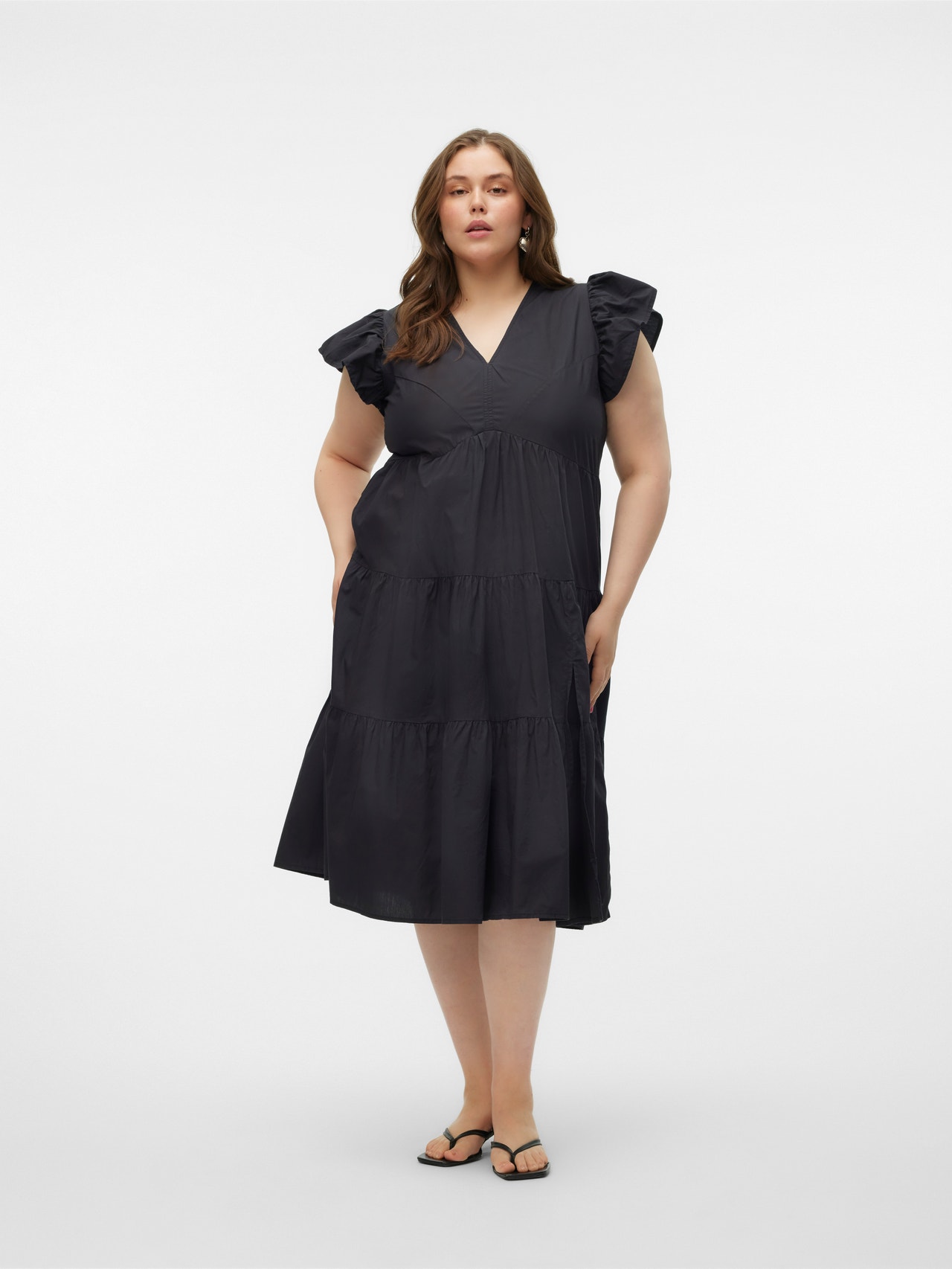Vero Moda VMJARLOTTE Długa sukienka -Black - 10290100
