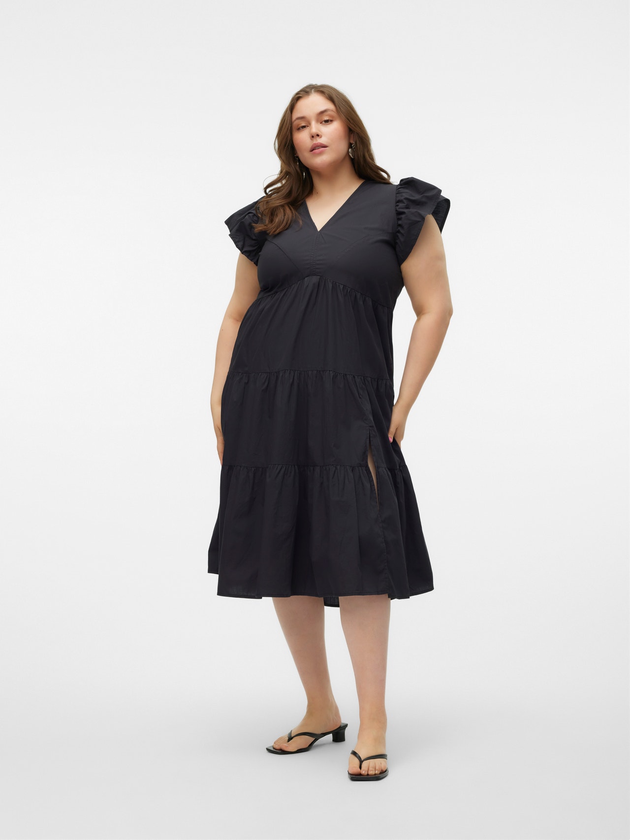Vero Moda VMJARLOTTE Długa sukienka -Black - 10290100