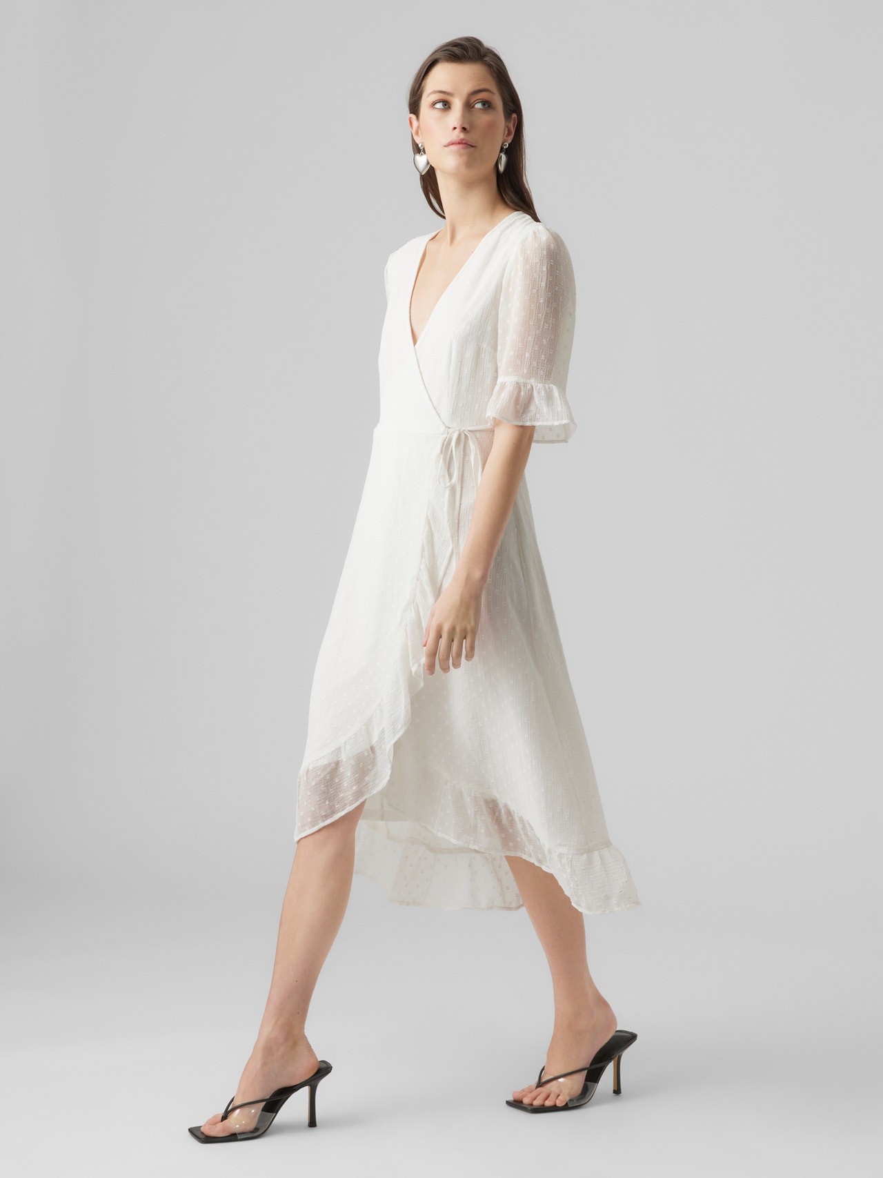 Lang kjole White Clear | Moda®