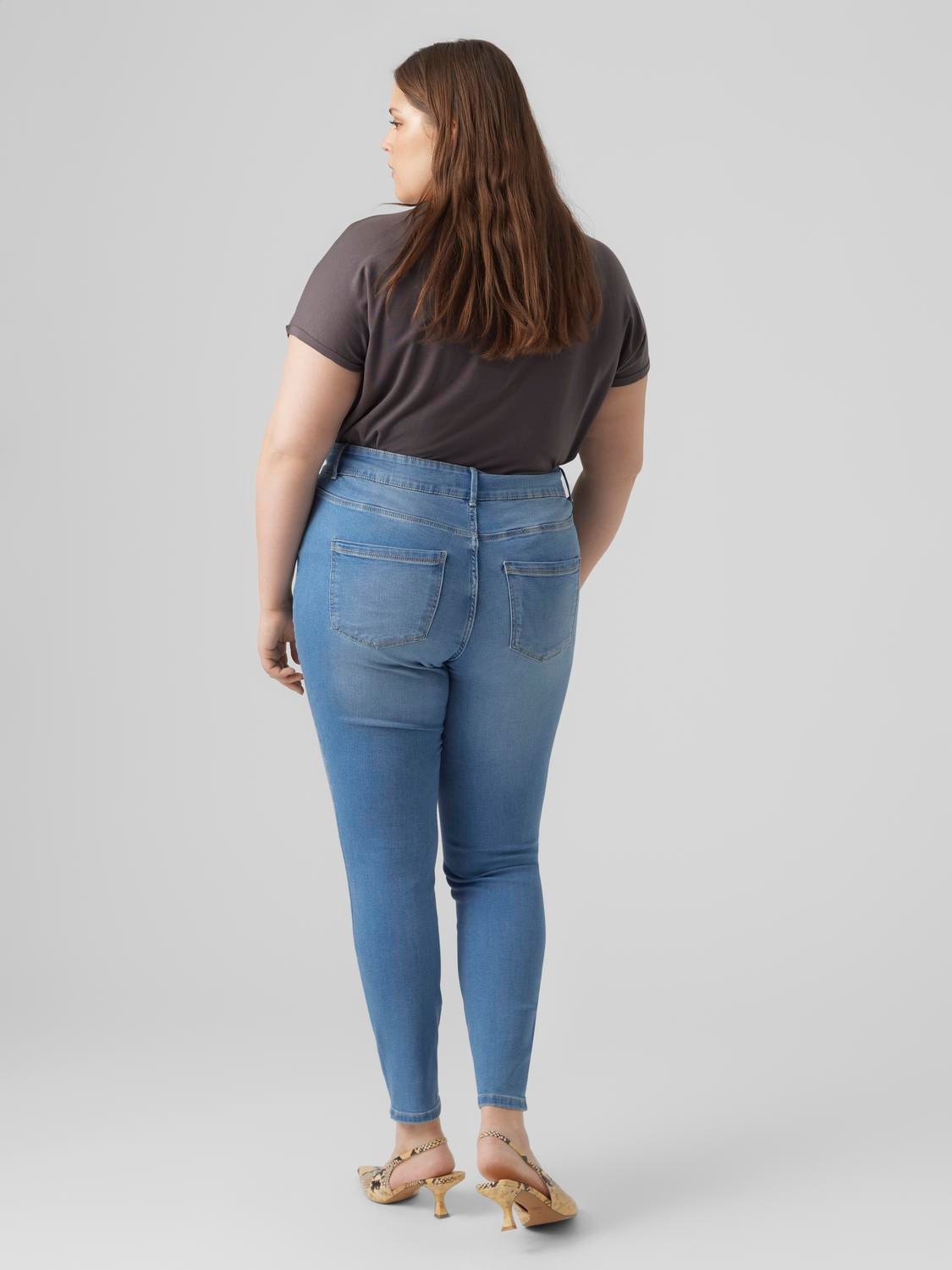 Vero Moda VMSOPHIA Hohe Taille Skinny Fit Jeans -Medium Blue Denim - 10290393