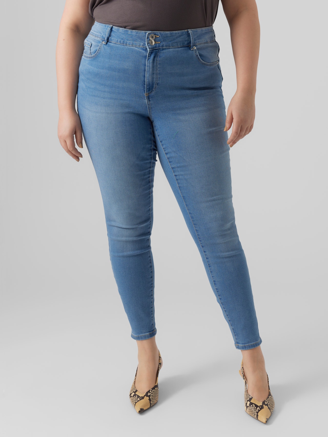 Vero Moda VMSOPHIA High rise Skinny Fit Jeans -Medium Blue Denim - 10290393