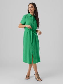 Vero Moda VMQUEENY Midikjole -Bright Green - 10290440