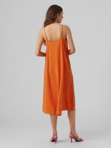 Vero Moda VMQUEENY Midikjole -Scarlet Ibis - 10290453