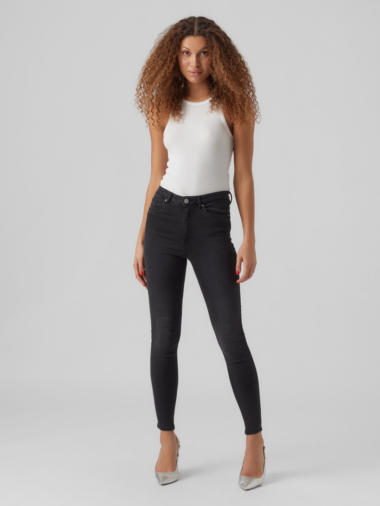 Vero Moda VMSOPHIA High rise Skinny fit Jeans -Black Denim - 10290488