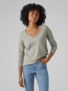 Vero Moda VMHAPPINESS Pull-overs -Light Grey Melange - 10290604
