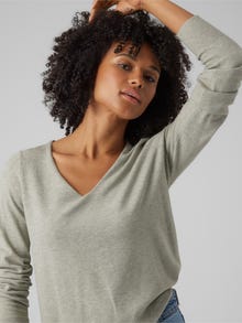 Vero Moda VMHAPPINESS Pull-overs -Light Grey Melange - 10290604
