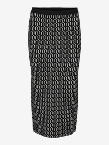 Vero Moda VMGOLDNEEDLE Normal talje Midinederdel -Black - 10290623