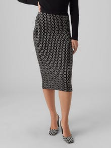 Vero Moda VMGOLDNEEDLE Normal talje Midinederdel -Black - 10290623