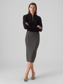 Vero Moda VMGOLDNEEDLE Normal talje Midinederdel -Black - 10290623