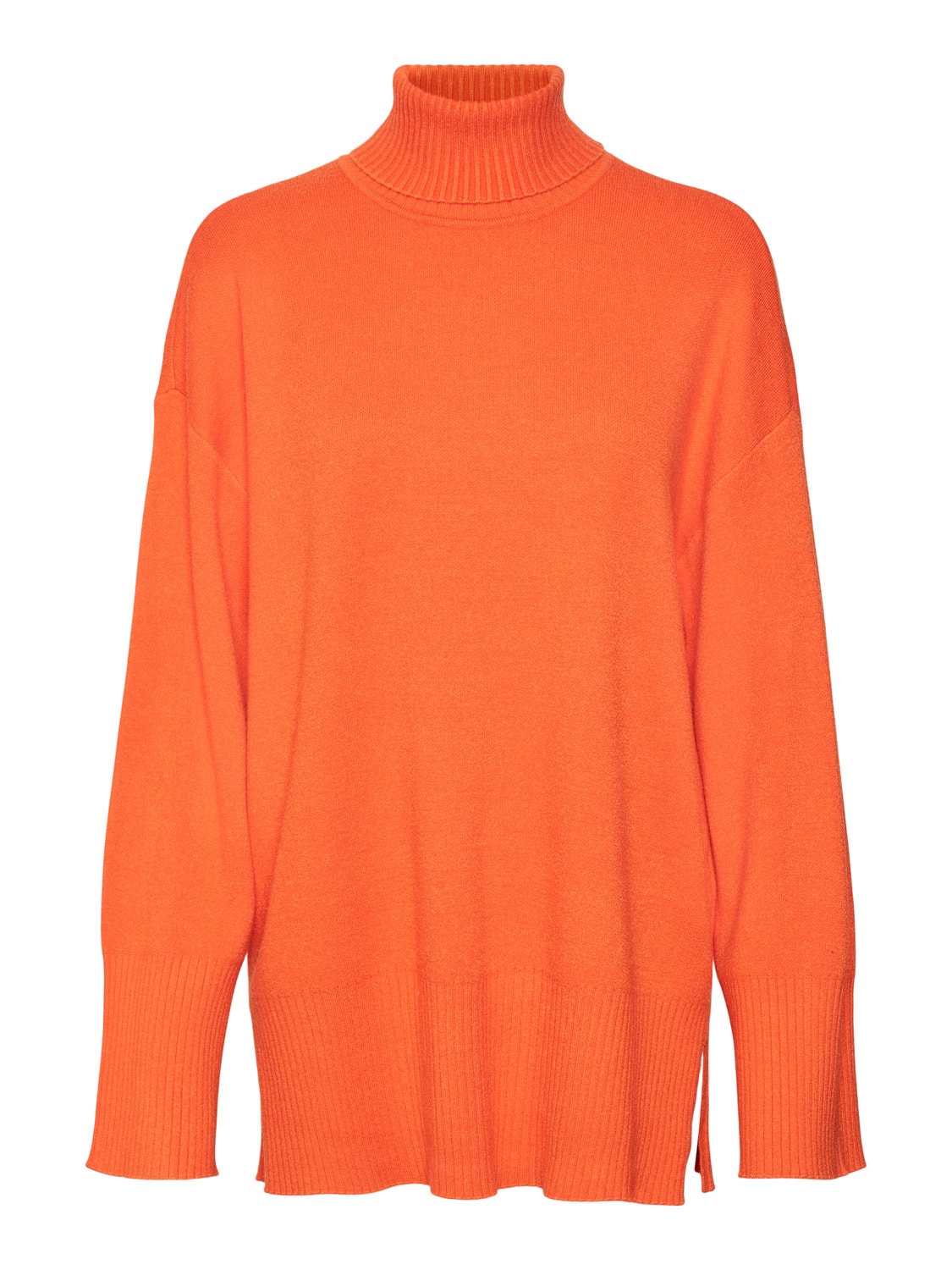 Roll neck High cuffs Pullover | Orange | Vero Moda®