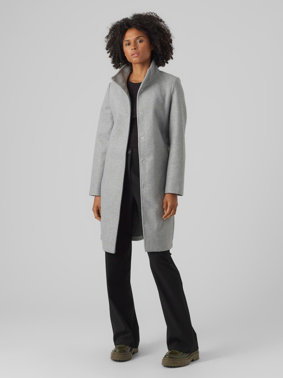 VMPOPALLY Coat | Vero | Moda® Grey Light
