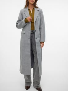 Vero Moda VMVINCEMILAN Mantel -Light Grey Melange - 10290651