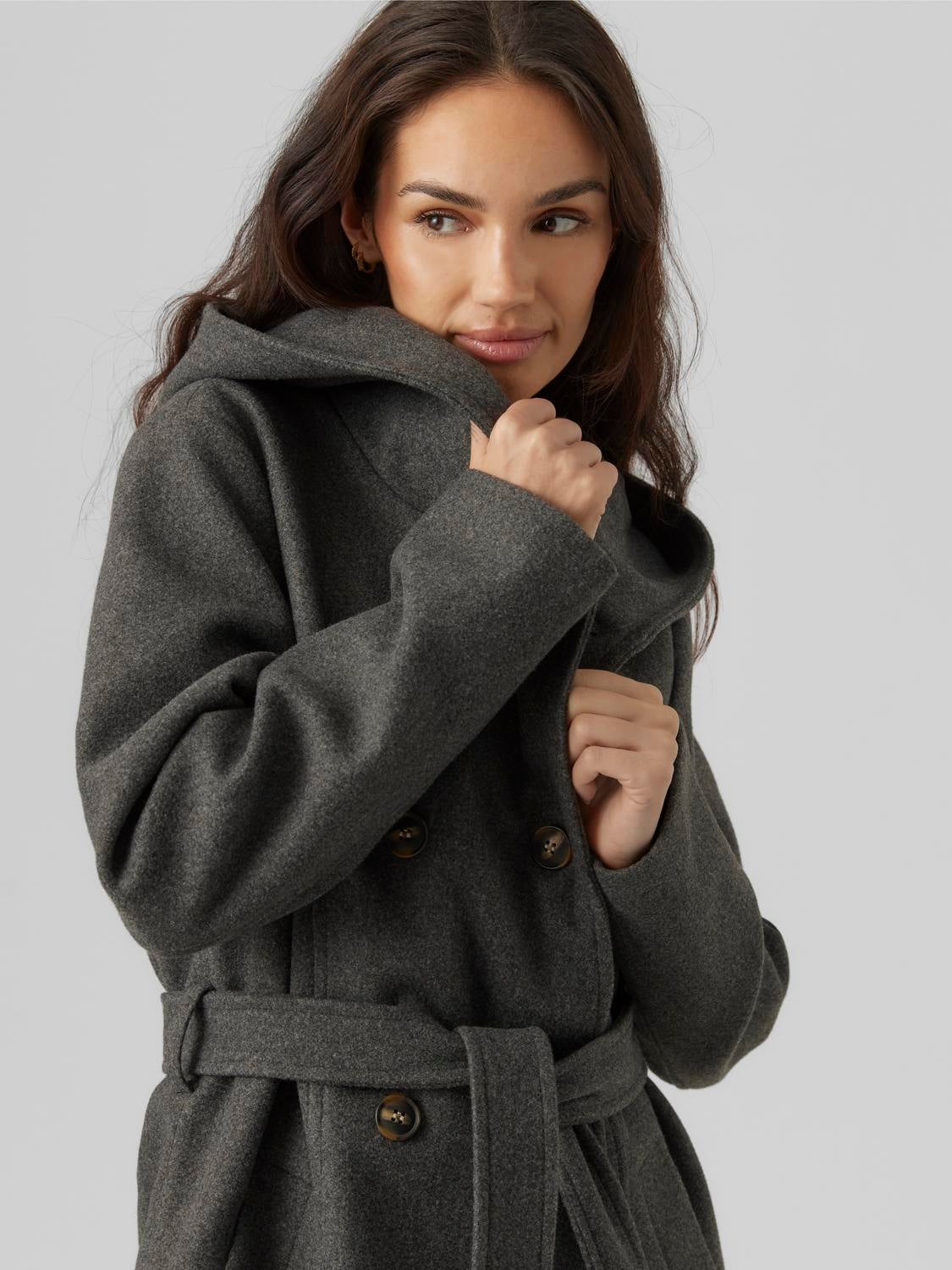 Vero moda grey wool on sale coat