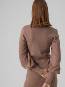 Vero Moda VMHOLLYKARISPUFF Krótka sukienka -Brown Lentil - 10290665