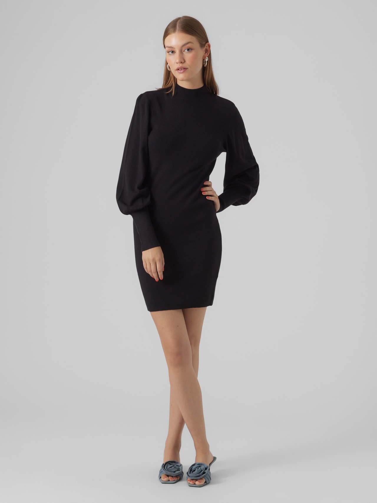 Vero Moda VMHOLLYKARISPUFF Short dress -Black - 10290665
