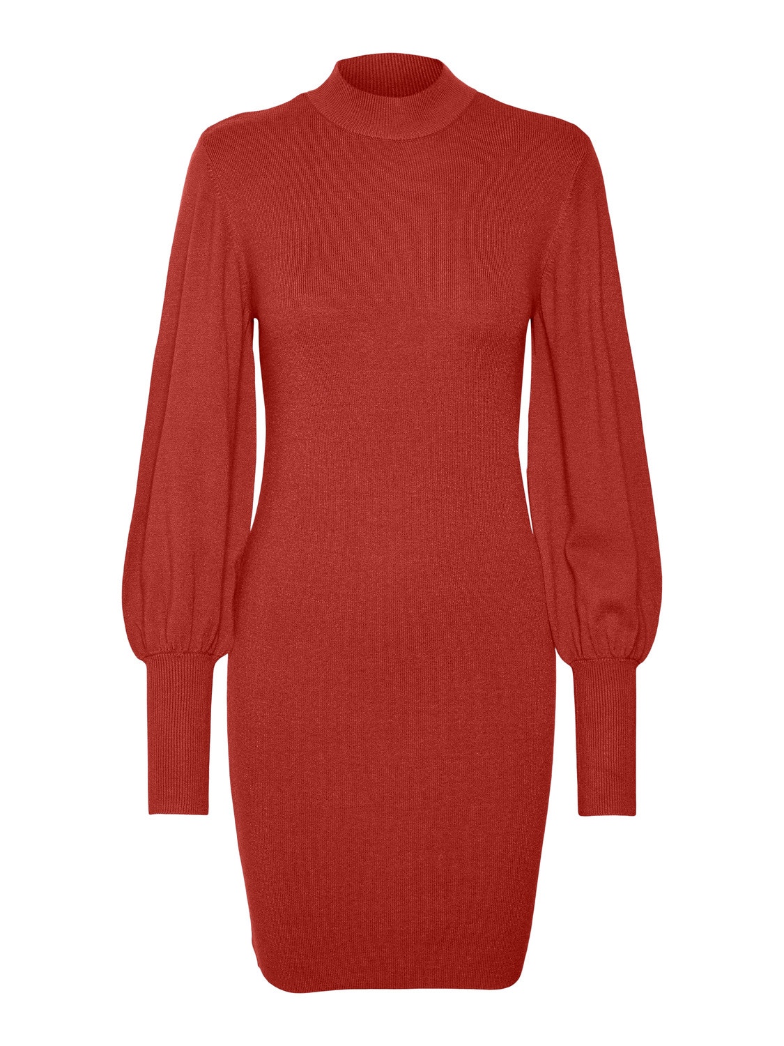 Vero Moda VMHOLLYKARISPUFF Krótka sukienka -Red Ochre - 10290665