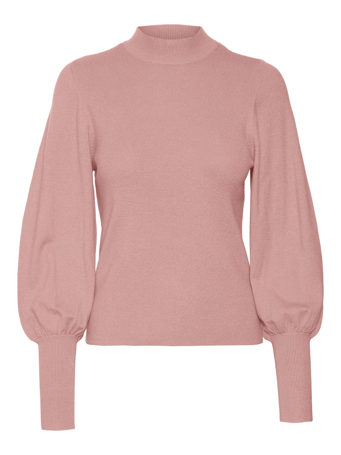 VERO MODA Damen Strickpullover VMHOLLYKARISPUFF – Mit Stehkragen & Ballonärmeln, Nachhaltige Livaeco-Faser