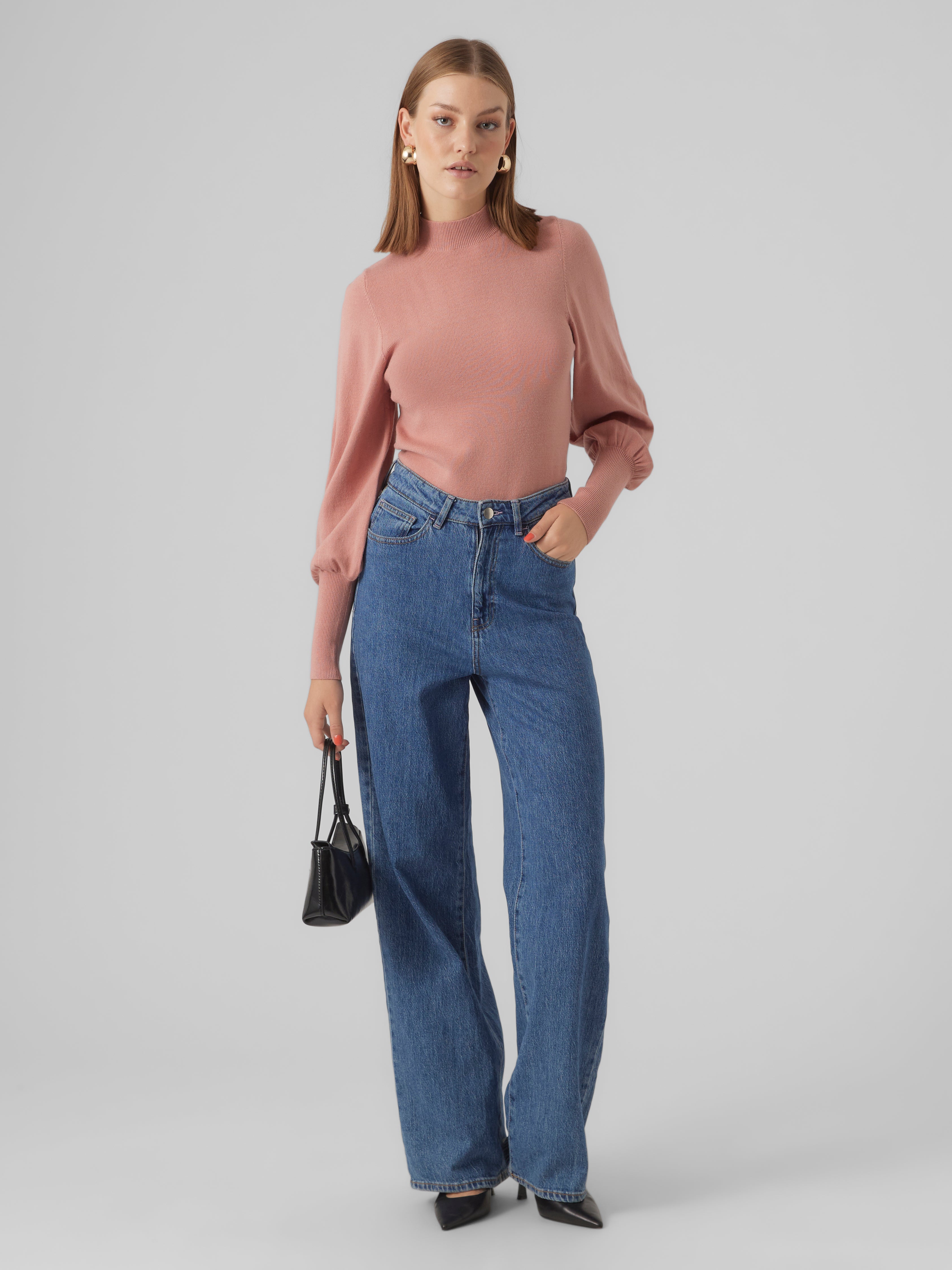 VMHOLLYKARISPUFF Pullover Medium Rose Vero Moda