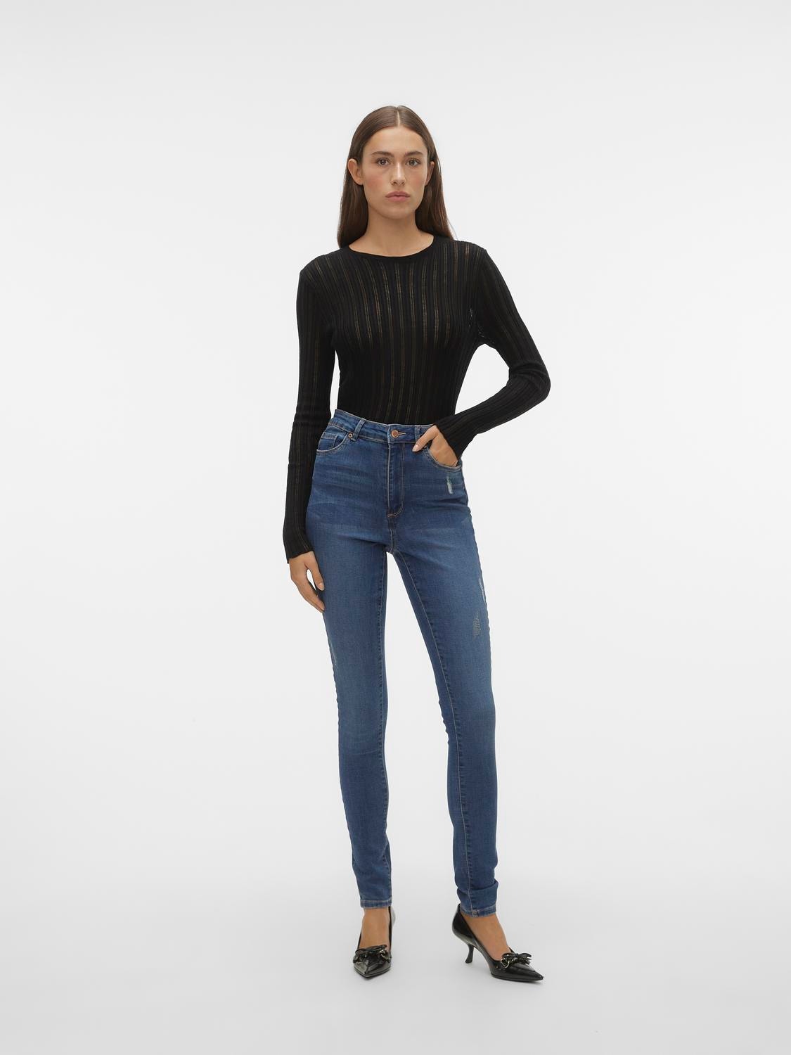 Vero Moda VMSOPHIA High rise Skinny fit Jeans -Medium Blue Denim - 10290678