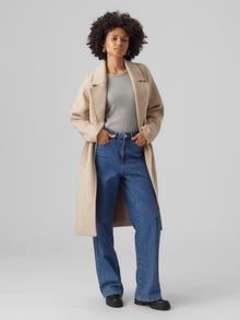 Vero Moda VMHAZEL Mantel -Silver Mink - 10290679