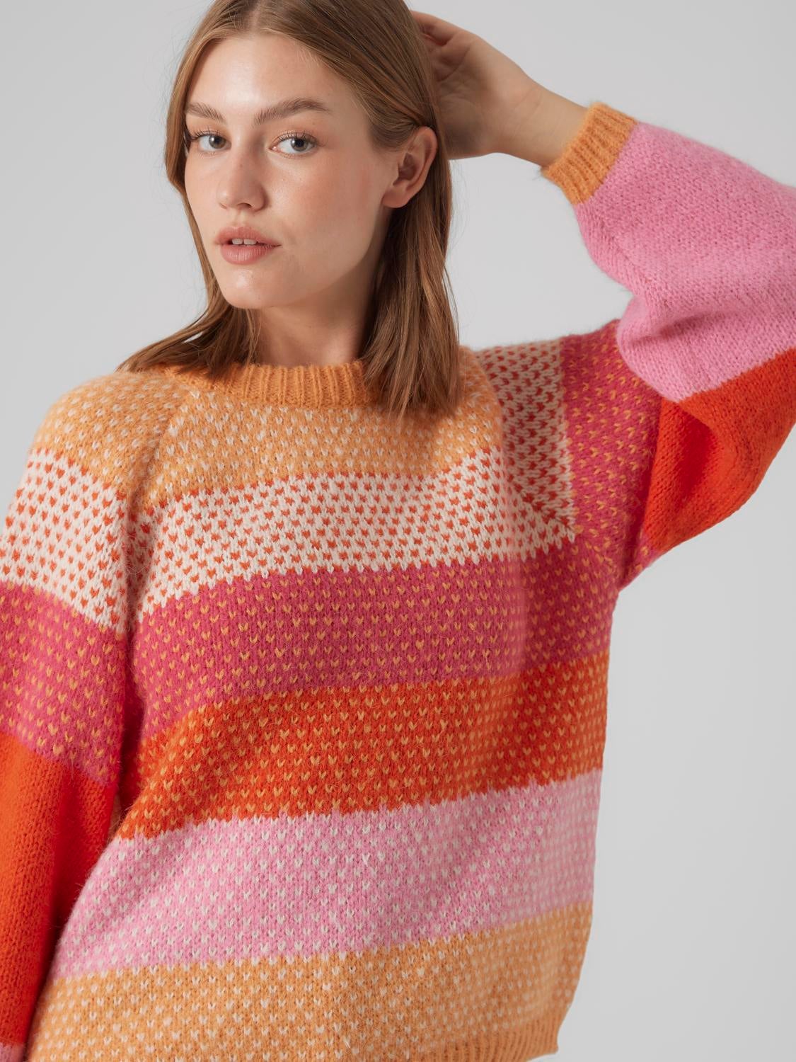 Knitted pullover | Medium Orange | Vero Moda®