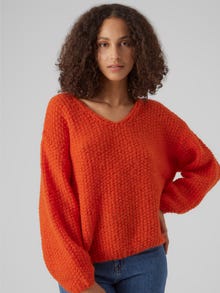 Vero Moda VMERIN Pullover -Tangerine Tango - 10290699
