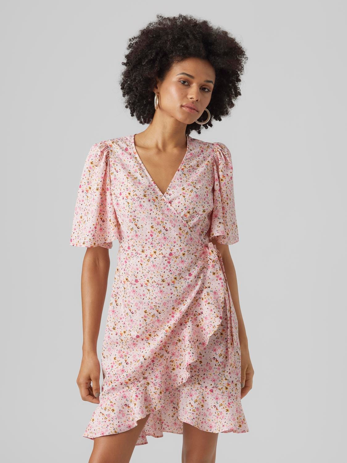 Vero Moda VMEMMA Krótka sukienka -Parfait Pink - 10290762