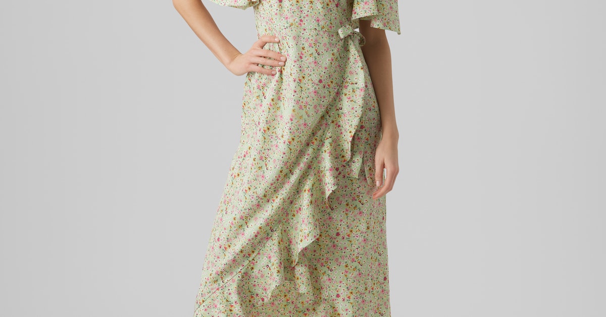 Vero Moda dam klänning VMOLEA - Lemon Meringue Olea