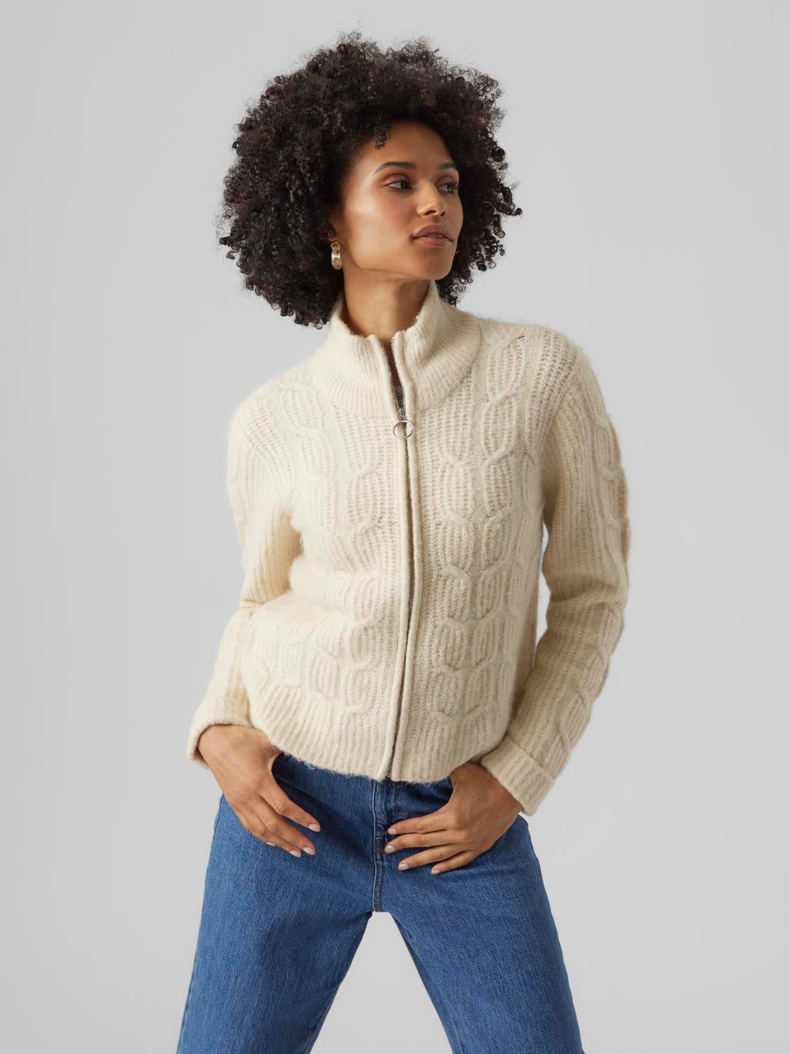 Knitted cardigan | Light Grey | Vero Moda®