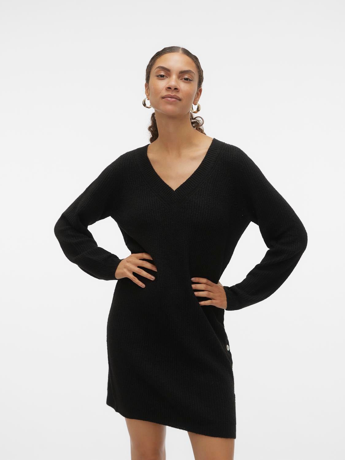 VERO MODA Women Fit and Flare Black Dress - Buy VERO MODA Women Fit and  Flare Black Dress Online at Best Prices in India | Flipkart.com