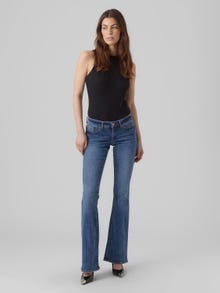 Vero Moda VMSIGI Låg midja Utsvängd passform Jeans -Medium Blue Denim - 10290825
