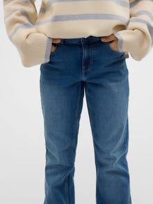 Vero Moda VMRIVER Korkea vyötärö Slim fit Farkut -Medium Blue Denim - 10290898