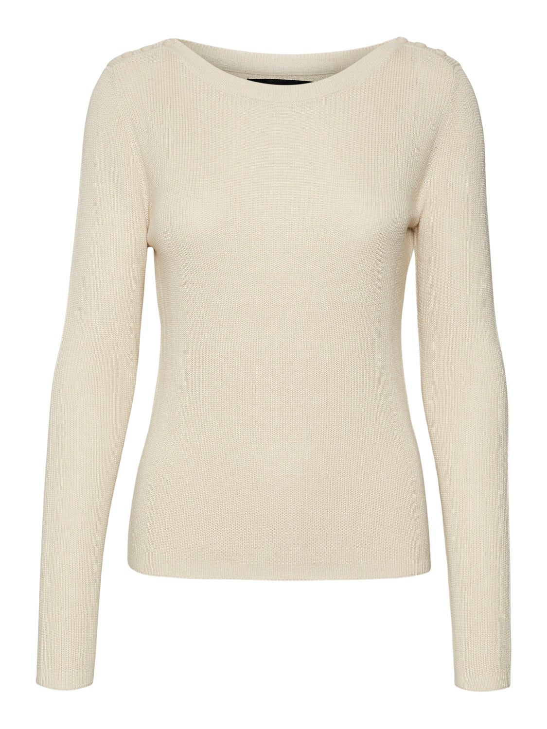 Boat neck Regular sleeves Pullover