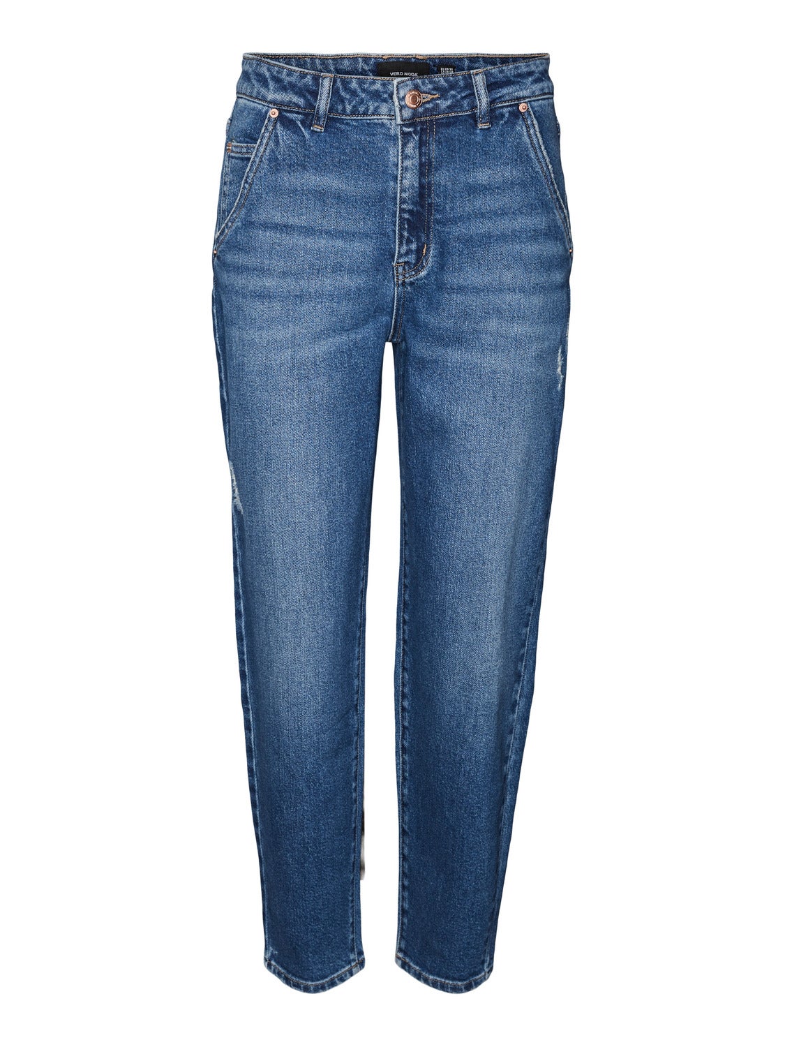 VMISA High rise Mom Fit Jeans | Medium Blue | Vero Moda®