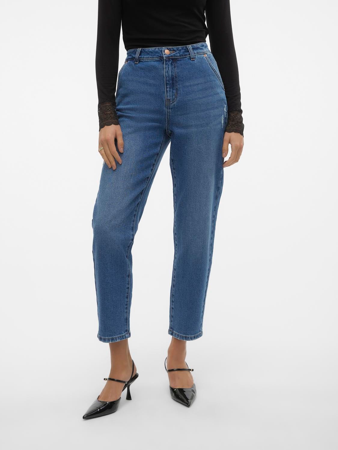 Vero Moda VMISA Krój mom Jeans -Medium Blue Denim - 10291023