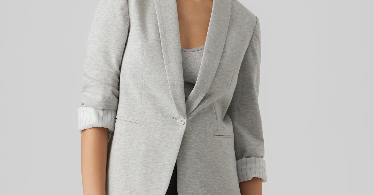 VERO MODA Blazer VMHARUKI Blazer Light Grey Melange 34 Light Grey Melange 34 VERO MODA Blazer VMHARUKI Blazer Light Grey Melange 34 Light Grey Melange 34