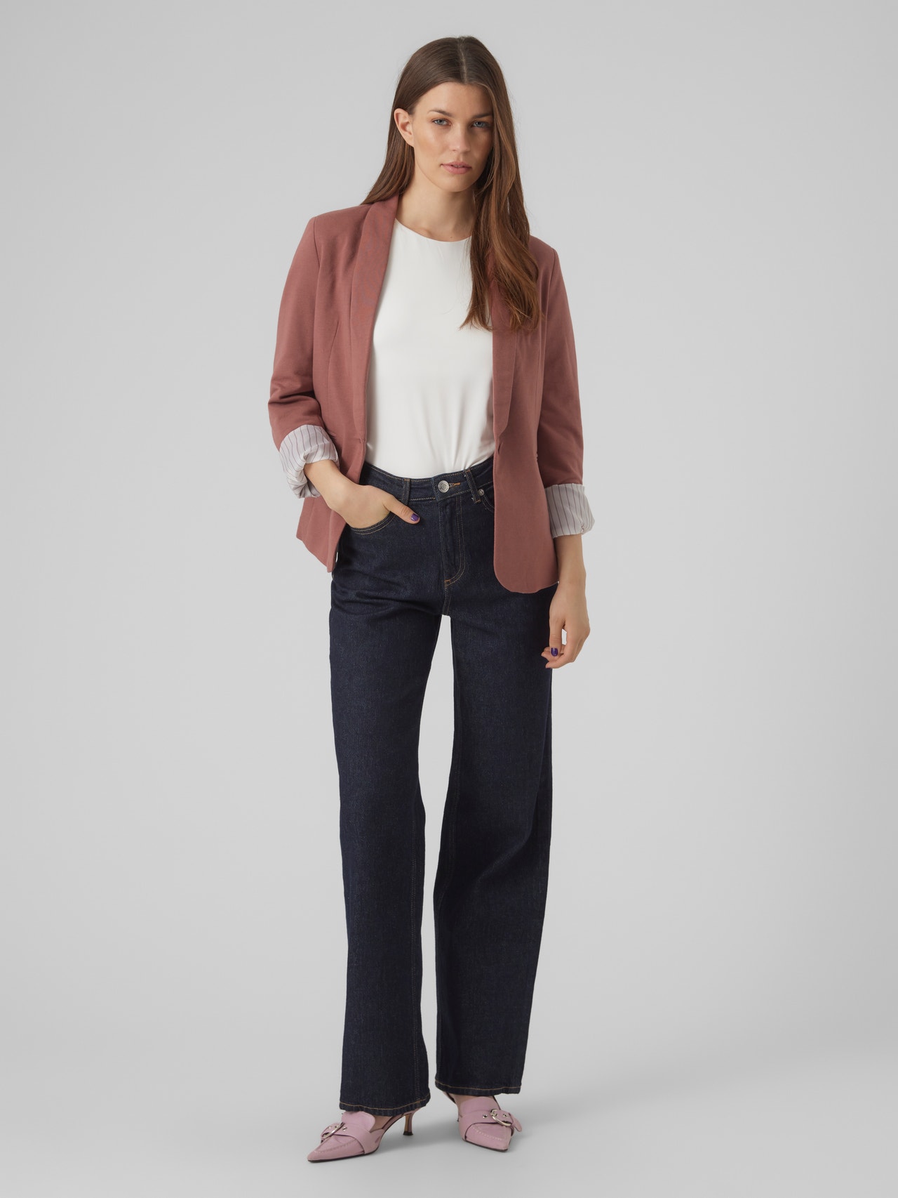 Vero Moda Vmharukimo LS Classic Jersey Noos Blazer da Donna, Blazer Blu Marine, 44 Vero Moda Vmharukimo LS Classic Jersey Noos Blazer da Donna, Blazer Blu Marine, 44