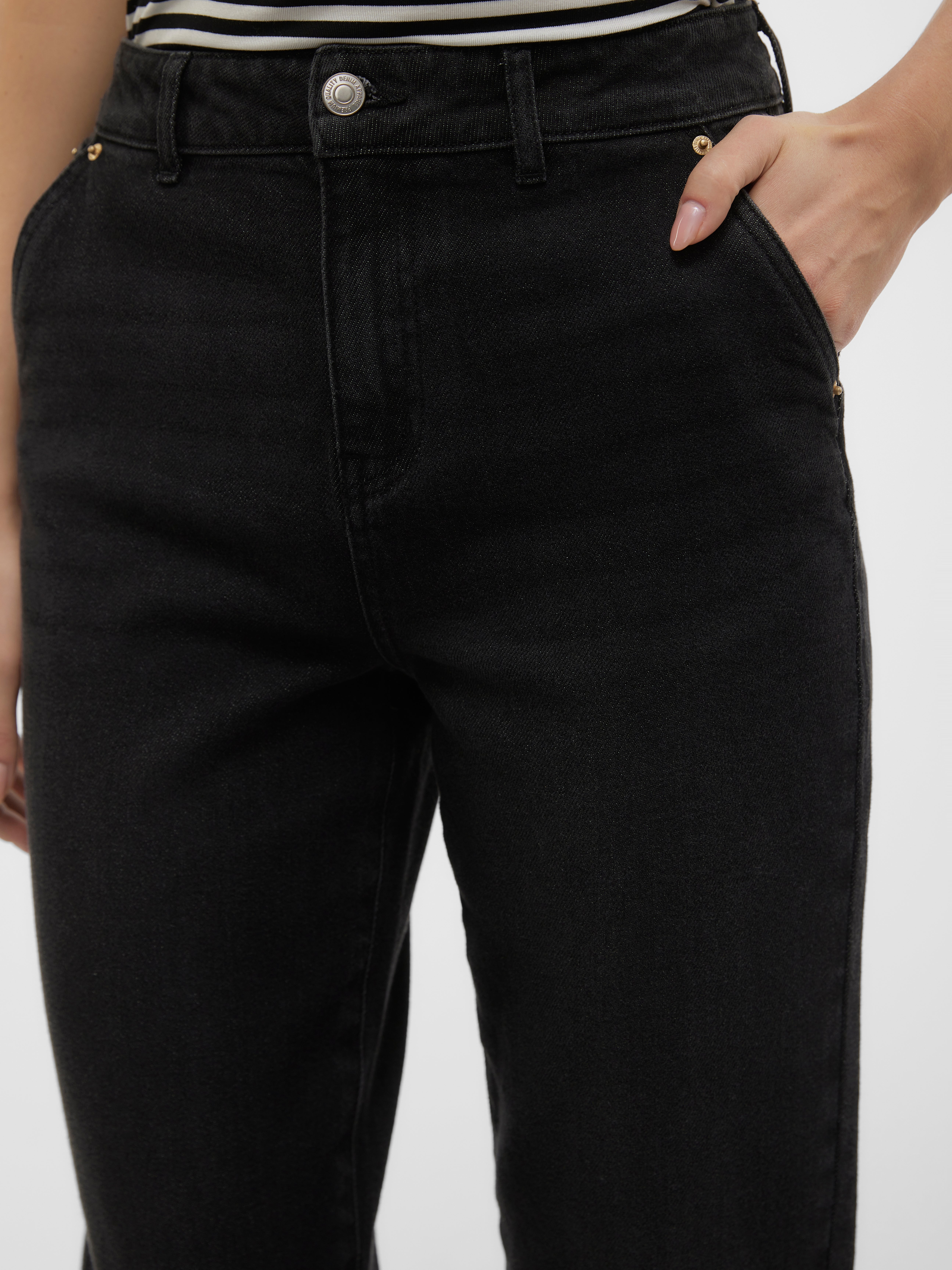 Jean mom 2024 taille haute noir