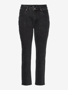 Vero Moda VMBRENDA Cós Alto Mom Fit Jeans -Black Denim - 10291072