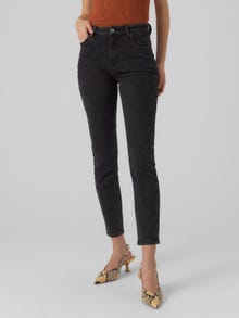 Vero Moda VMBRENDA Cós Alto Mom Fit Jeans -Black Denim - 10291072