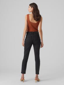 Vero Moda VMBRENDA Cós Alto Mom Fit Jeans -Black Denim - 10291072