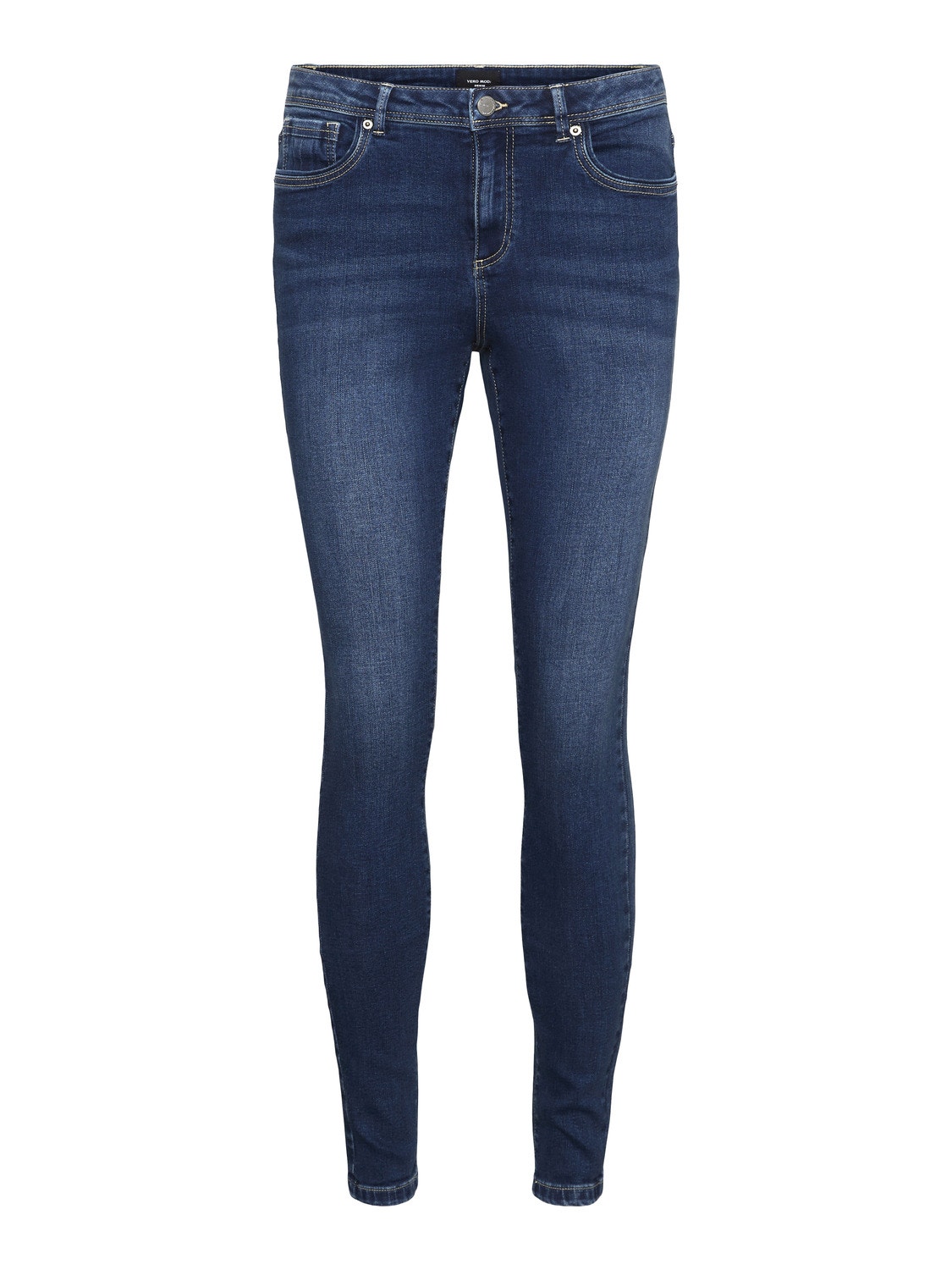 Vero Moda VMTANYA Normaali vyötärö Skinny fit Farkut -Dark Blue Denim - 10291106