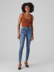 Vero Moda VMTANYA Mid Rise Skinny Fit Jeans -Medium Blue Denim - 10291108