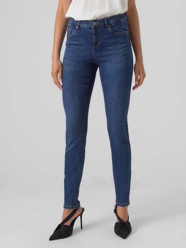Vero Moda VMALIA Mid Rise Slim Fit Jeans - 10291109