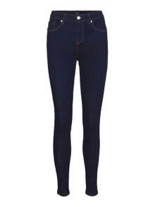 Vero Moda VMALIA Mid Rise Slim Fit Jeans -Dark Blue Denim - 10291110
